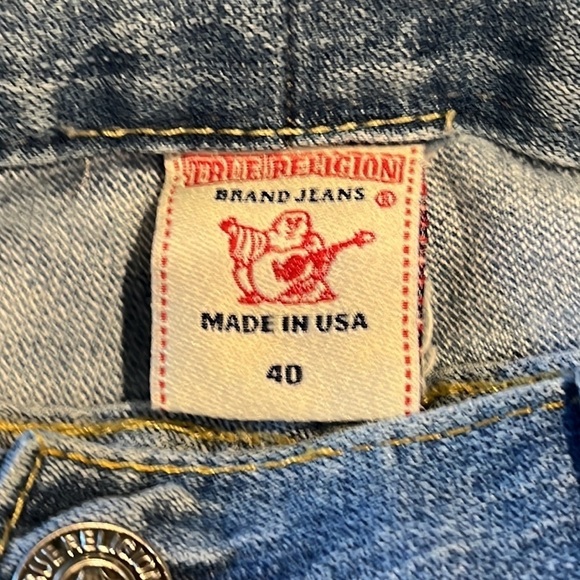 True Religion Ricky Mens SZ 40 relaxed straight Distressed jeans - Picture 4 of 12